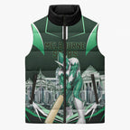 Personalised Melbourne Stars Cricket Mascot Skyline Sleeveless Puffer Jacket Comic Style Superhero Mascot Fan Art Graphic