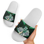 Personalised Melbourne Stars Cricket Mascot Skyline Slide Sandals Comic Style Superhero Mascot Fan Art Graphic