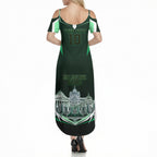 Personalised Melbourne Stars Cricket Mascot Skyline Summer Maxi Dress Comic Style Superhero Mascot Fan Art Graphic
