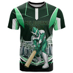 Personalised Melbourne Stars Cricket Mascot Skyline T Shirt Comic Style Superhero Mascot Fan Art Graphic