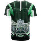 Personalised Melbourne Stars Cricket Mascot Skyline T Shirt Comic Style Superhero Mascot Fan Art Graphic