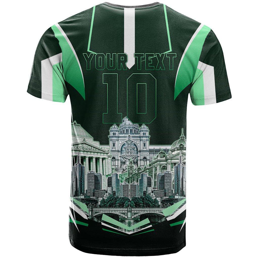 Personalised Melbourne Stars Cricket Mascot Skyline T Shirt Comic Style Superhero Mascot Fan Art Graphic