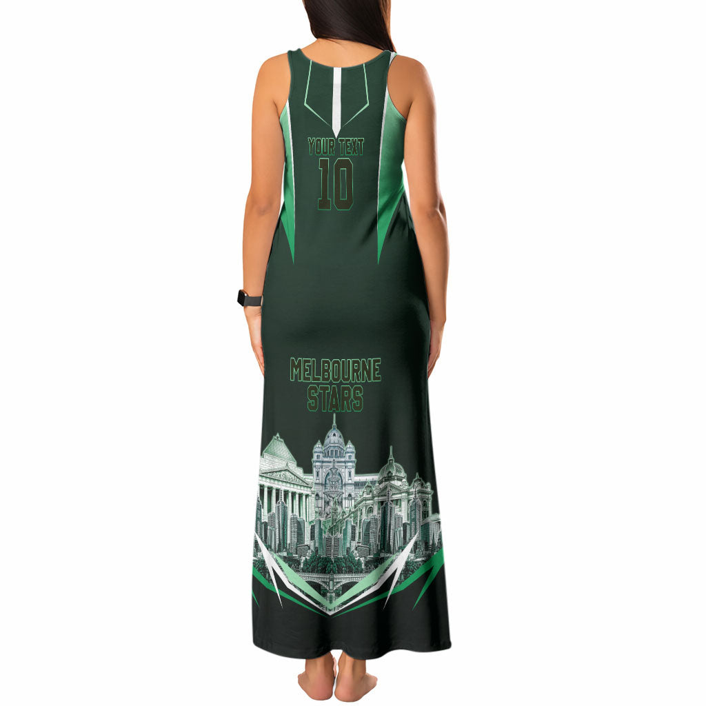 Personalised Melbourne Stars Cricket Mascot Skyline Tank Maxi Dress Comic Style Superhero Mascot Fan Art Graphic