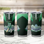 Personalised Melbourne Stars Cricket Mascot Skyline Tumbler Cup Comic Style Superhero Mascot Fan Art Graphic