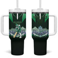 Personalised Melbourne Stars Cricket Mascot Skyline Tumbler With Handle Comic Style Superhero Mascot Fan Art Graphic