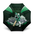 Personalised Melbourne Stars Cricket Mascot Skyline Umbrella Comic Style Superhero Mascot Fan Art Graphic