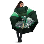 Personalised Melbourne Stars Cricket Mascot Skyline Umbrella Comic Style Superhero Mascot Fan Art Graphic