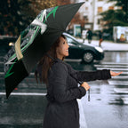 Personalised Melbourne Stars Cricket Mascot Skyline Umbrella Comic Style Superhero Mascot Fan Art Graphic