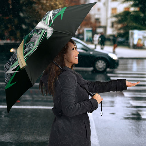 Personalised Melbourne Stars Cricket Mascot Skyline Umbrella Comic Style Superhero Mascot Fan Art Graphic