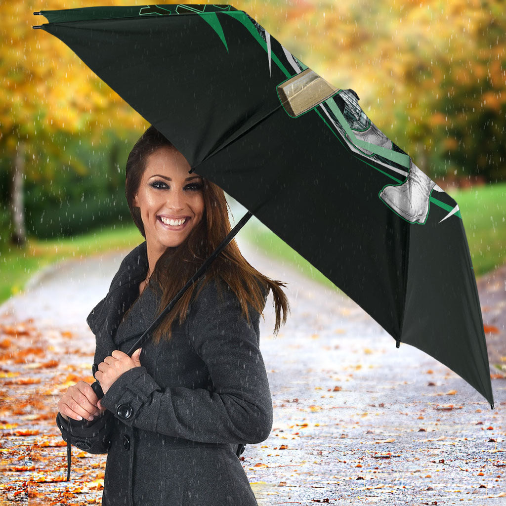 Personalised Melbourne Stars Cricket Mascot Skyline Umbrella Comic Style Superhero Mascot Fan Art Graphic