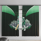 Personalised Melbourne Stars Cricket Mascot Skyline Window Curtain Comic Style Superhero Mascot Fan Art Graphic