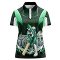 Personalised Melbourne Stars Cricket Mascot Skyline Women Polo Shirt Comic Style Superhero Mascot Fan Art Graphic