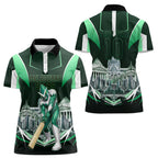 Personalised Melbourne Stars Cricket Mascot Skyline Women Polo Shirt Comic Style Superhero Mascot Fan Art Graphic