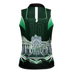 Personalised Melbourne Stars Cricket Mascot Skyline Women Sleeveless Polo Shirt Comic Style Superhero Mascot Fan Art Graphic