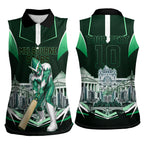 Personalised Melbourne Stars Cricket Mascot Skyline Women Sleeveless Polo Shirt Comic Style Superhero Mascot Fan Art Graphic