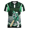 Personalised Melbourne Stars Cricket Mascot Skyline Women V-Neck T-Shirt Comic Style Superhero Mascot Fan Art Graphic