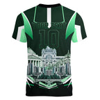Personalised Melbourne Stars Cricket Mascot Skyline Women V-Neck T-Shirt Comic Style Superhero Mascot Fan Art Graphic