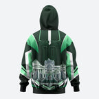 Personalised Melbourne Stars Cricket Mascot Skyline Zip Hoodie Comic Style Superhero Mascot Fan Art Graphic