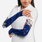 Personalized New Zealand Warriors Rugby Arm Sleeves Warrior Mascot Auckland Skyline Flag Art