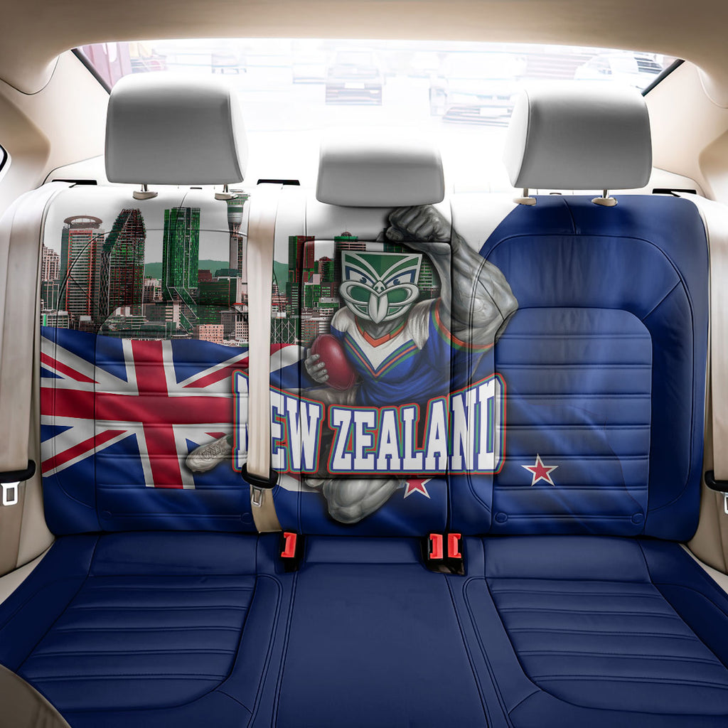 New Zealand Warriors Rugby Back Car Seat Cover Warrior Mascot Auckland Skyline Flag Art