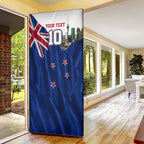Personalized New Zealand Warriors Rugby Door Cover Warrior Mascot Auckland Skyline Flag Art