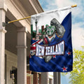 New Zealand Warriors Rugby Garden Flag Warrior Mascot Auckland Skyline Flag Art