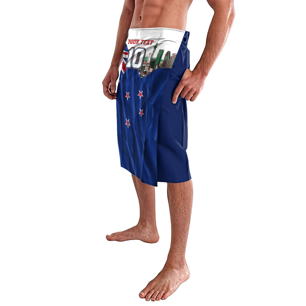 Personalized New Zealand Warriors Rugby Lavalava Warrior Mascot Auckland Skyline Flag Art