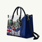 New Zealand Warriors Rugby Leather Bag Warrior Mascot Auckland Skyline Flag Art