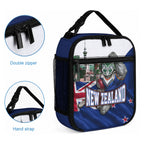 New Zealand Warriors Rugby Lunch Bag Warrior Mascot Auckland Skyline Flag Art