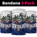 New Zealand Warriors Rugby Neck Gaiter Warrior Mascot Auckland Skyline Flag Art