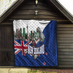 New Zealand Warriors Rugby Quilt Warrior Mascot Auckland Skyline Flag Art