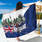New Zealand Warriors Rugby Sarong Warrior Mascot Auckland Skyline Flag Art
