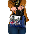 New Zealand Warriors Rugby Shoulder Handbag Warrior Mascot Auckland Skyline Flag Art