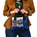 New Zealand Warriors Rugby Shoulder Handbag Warrior Mascot Auckland Skyline Flag Art