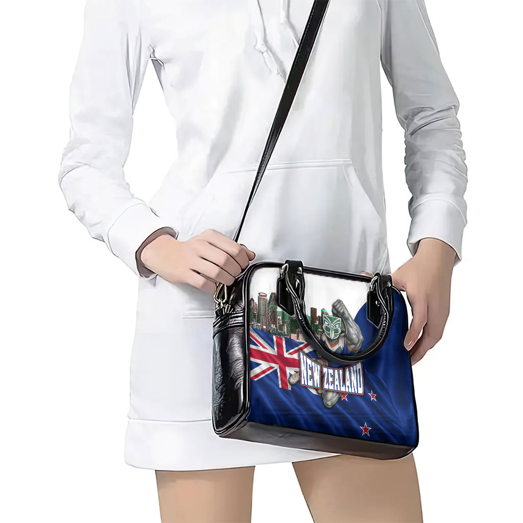 New Zealand Warriors Rugby Shoulder Handbag Warrior Mascot Auckland Skyline Flag Art