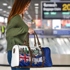 New Zealand Warriors Rugby Travel Bag Warrior Mascot Auckland Skyline Flag Art