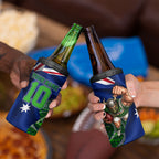 Personalized Canberra Raiders Rugby 4 in 1 Can Cooler Tumbler Viking Mascot And Canberra Skyline Flag Art