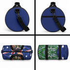 Personalized Canberra Raiders Rugby Duffle Bag Viking Mascot And Canberra Skyline Flag Art