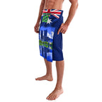 Personalized Canberra Raiders Rugby Lavalava Viking Mascot And Canberra Skyline Flag Art