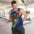 Personalized Canberra Raiders Rugby Men Tank Top Viking Mascot And Canberra Skyline Flag Art