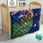 Personalized Canberra Raiders Rugby Quilt Viking Mascot And Canberra Skyline Flag Art