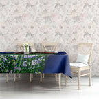 Personalized Canberra Raiders Rugby Tablecloth Viking Mascot And Canberra Skyline Flag Art