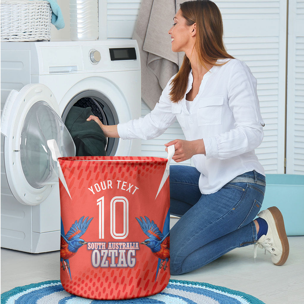 Personalized South Australia Oztag Bird Mascot Laundry Basket Dynamic Team Spirit Graphic