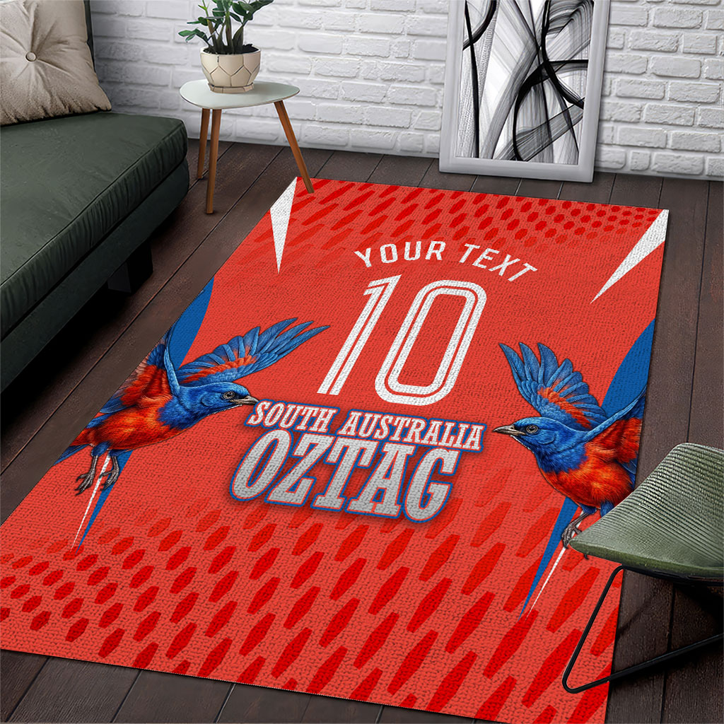 Personalized South Australia Oztag Bird Mascot Area Rug Dynamic Team Spirit Graphic