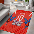 Personalized South Australia Oztag Bird Mascot Area Rug Dynamic Team Spirit Graphic