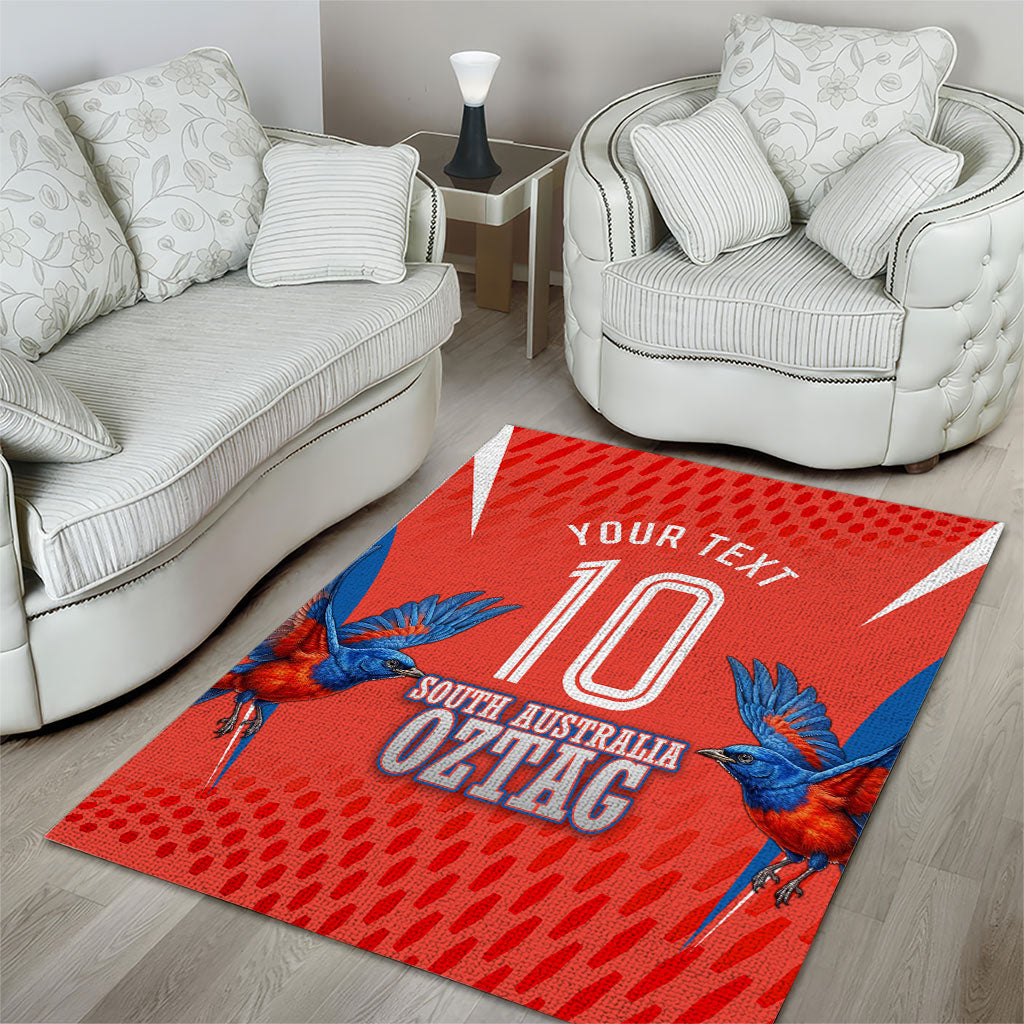 Personalized South Australia Oztag Bird Mascot Area Rug Dynamic Team Spirit Graphic