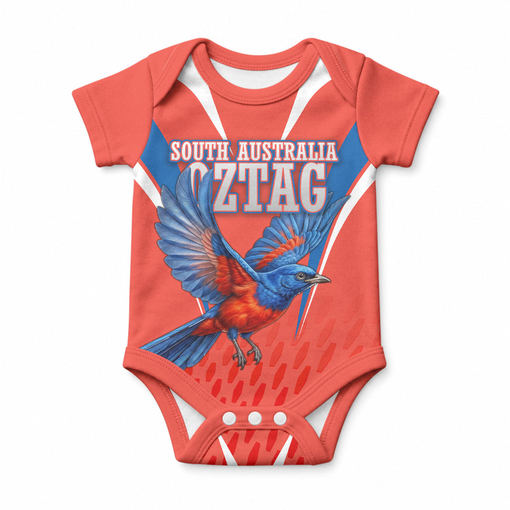 Personalized South Australia Oztag Bird Mascot Baby Onesie Dynamic Team Spirit Graphic