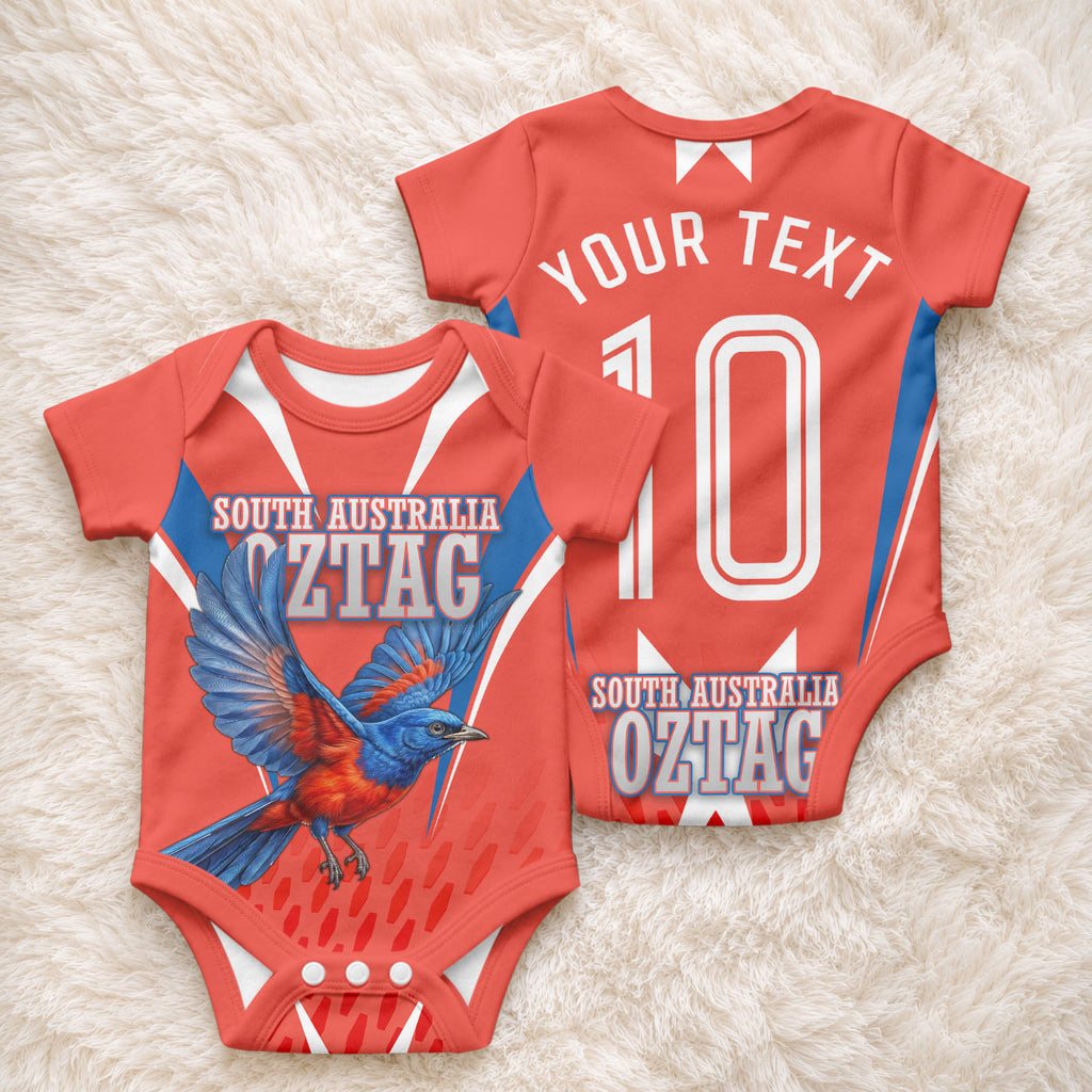Personalized South Australia Oztag Bird Mascot Baby Onesie Dynamic Team Spirit Graphic