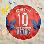 Personalized South Australia Oztag Bird Mascot Beach Blanket Dynamic Team Spirit Graphic