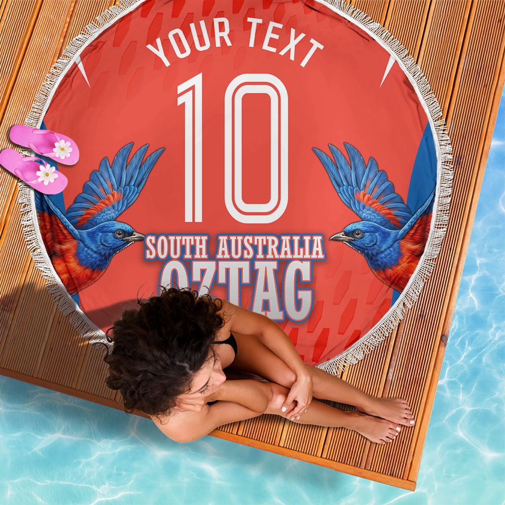 Personalized South Australia Oztag Bird Mascot Beach Blanket Dynamic Team Spirit Graphic